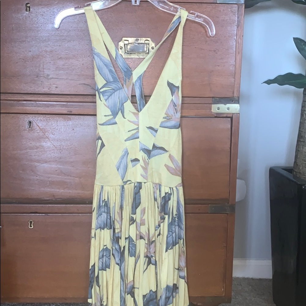 Yellow floral romper